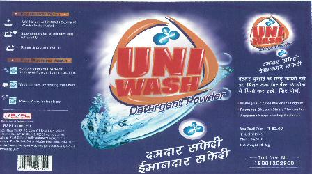 Uni Wash Detergent Powder (label) Device mark 2317686 Trademark