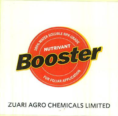 Nutrivant Booster Forfoliar Application Zuari Agro Chemicals Limited Device mark 2876501 Trademark