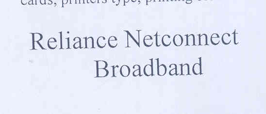 Reliance Netconnect Broadband (label) Device mark 1773512 Trademark