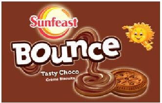 Sunfeast Bounce Tasty Choco Creme Biscuits Device mark 2701937 Trademark