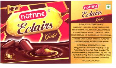 Nutrine Eclairs Gold Device mark 2178632 Trademark