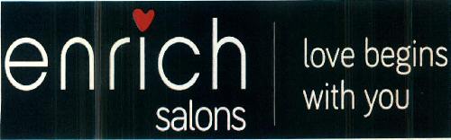 Enrich Salons Love Begins With You Device mark 2925248 Trademark