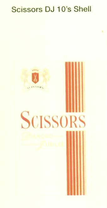Scissors Diamond Jubilee. Scissors Shild De. (label) Device mark 1486612 Trademark