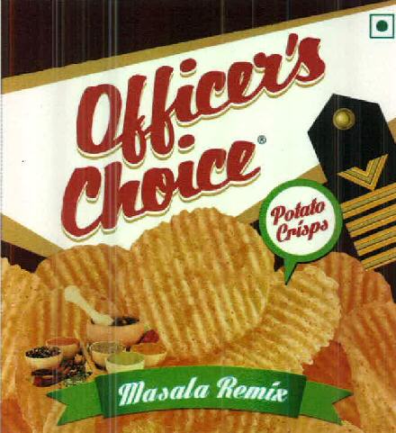Officer's Choice Potato Crisps Masala Remix Device mark 2662388 Trademark