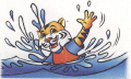 Tiger Device Swimming (label) Device mark 1735823 Trademark