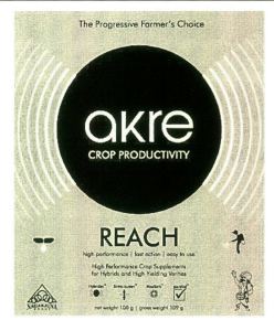 Akre Crop Productivity Reach (with Device) Device mark 2901714 Trademark