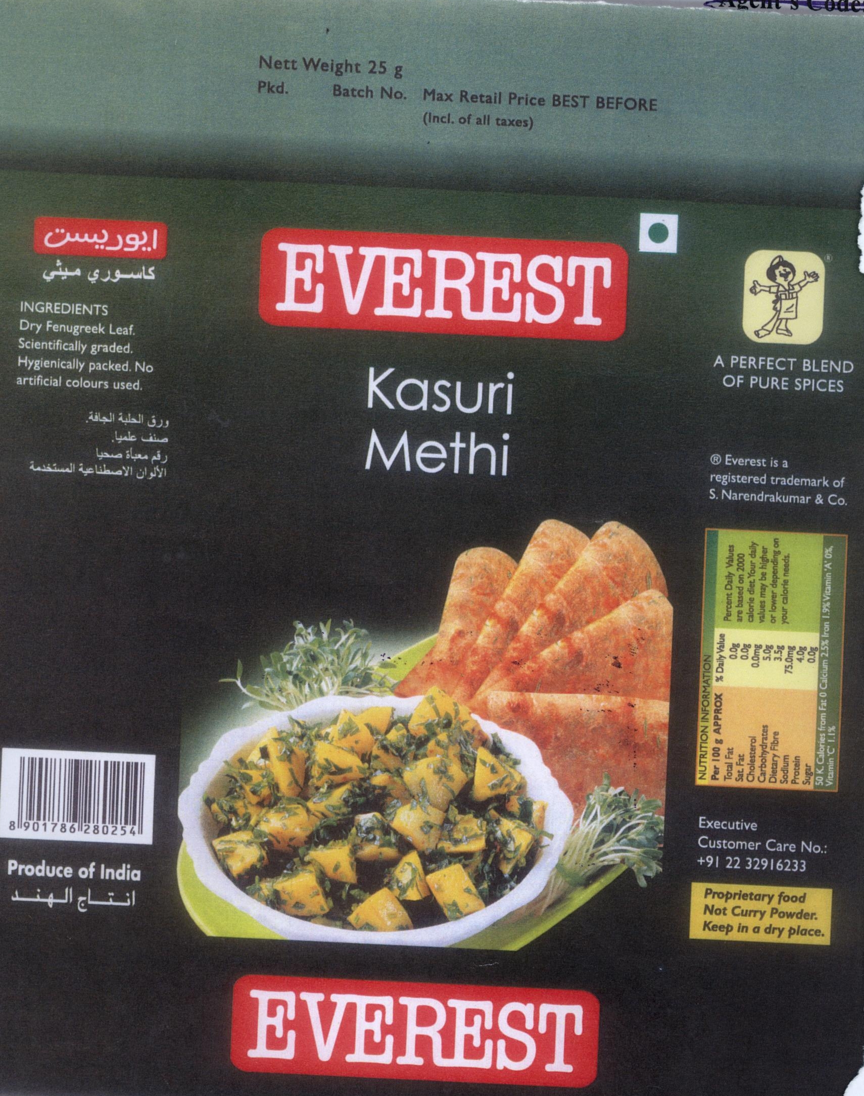 Everest Kasuri Methi Device mark 2074884 Trademark