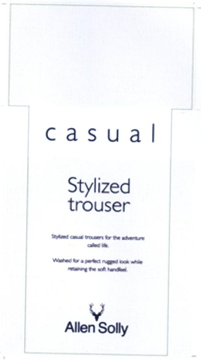 Casual Stylized Trouser Allen Solly Device mark 2244916 Trademark