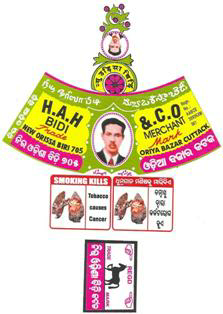 H.a.h & Co.- New Orissa Biri 705 (label) Device mark 1839251 Trademark