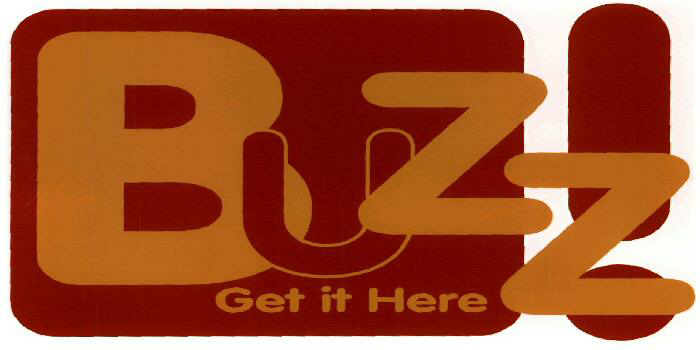 Buzz Get It Here (label) Device mark 1577280 Trademark