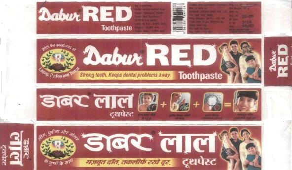 Dabur Red Toothpaste (label) Device mark 1208783 Trademark