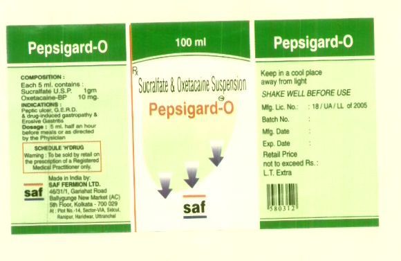 Pepsigard - O (label) Device mark 1490651 Trademark
