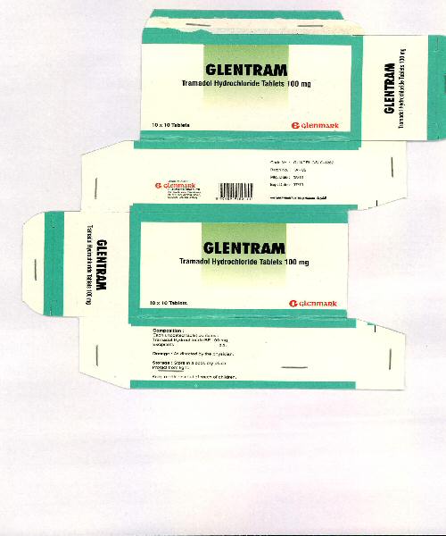 Glentram 100 Mg Tablets Device mark 2077922 Trademark