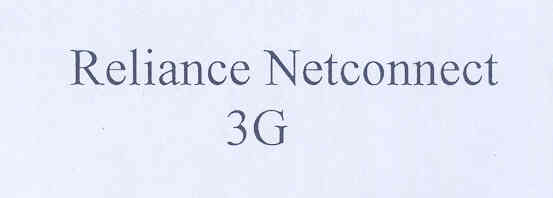 Reliance Netconnect 3g (label) Device mark 1773497 Trademark