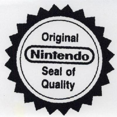 Original Nintendo Seal Of Quality Device mark 1698918 Trademark