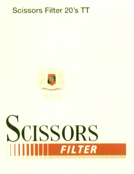 Scissors Filter, Wills Shild De. (label) Device mark 1486640 Trademark