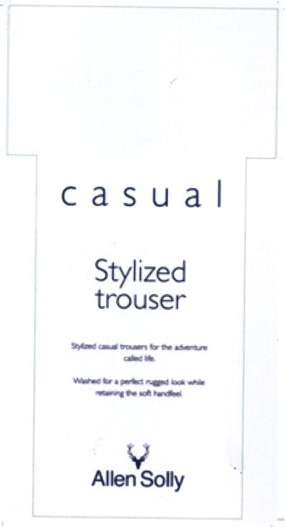 Casual Stylized Trouser Allen Solly Device mark 2244975 Trademark