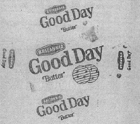 Gooday Butter Britania (lebal) Device mark 474951 Trademark