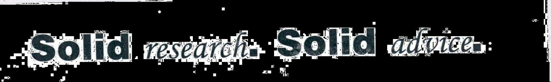 Solid Research. Solid Advice. Device mark 2069912 Trademark