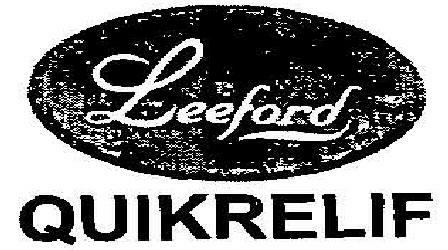 Leeford Quikrelif (logo) Device mark 2117263 Trademark