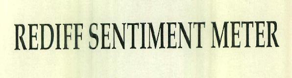 Rediff Sentiment Meter Device mark 2454521 Trademark