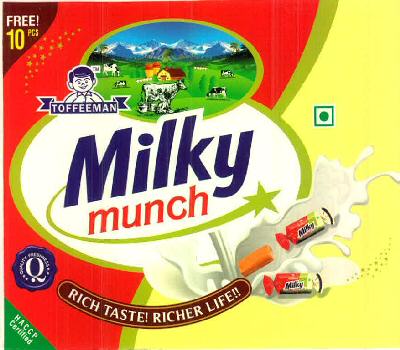 Toffeeman Milky Munch Rich Taste! Richer Life!! Device mark 2929230 Trademark