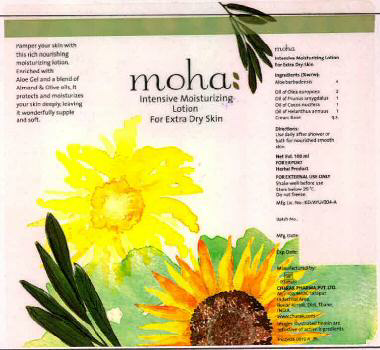 Moha Intensive Moisturizing Lotion Device mark 2467845 Trademark