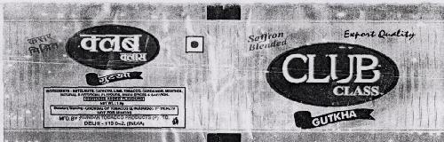 Club Class Gutkha, With Label Device mark 1348374 Trademark