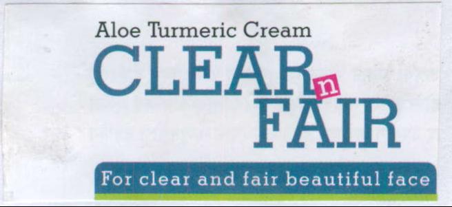 Aloe Turmeric Cream Clear N Fair Device mark 2104312 Trademark