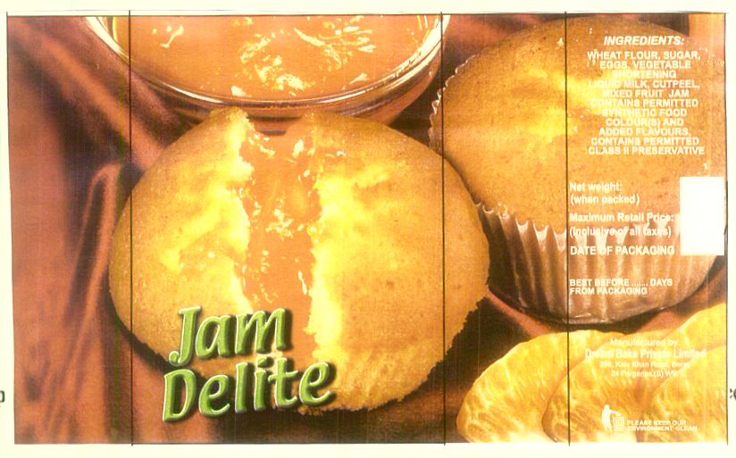 Jam Delite (label) Device mark 1429270 Trademark