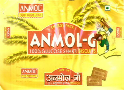 Energy Pack Anmol-g 100% Glucose Shakti Biscuits ( Label) Device mark 1440518 Trademark