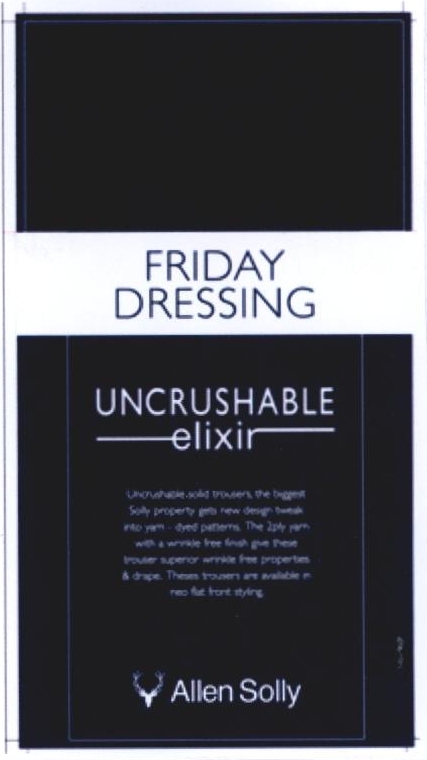 Friday Dressing Uncrushable Elixir Allen Solly Device mark 2244940 Trademark