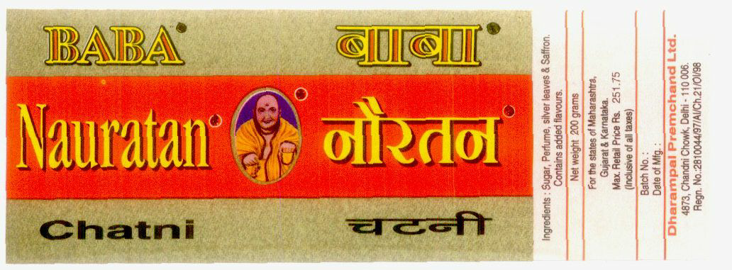 Baba Nauratan Chatni Device mark 840978 Trademark