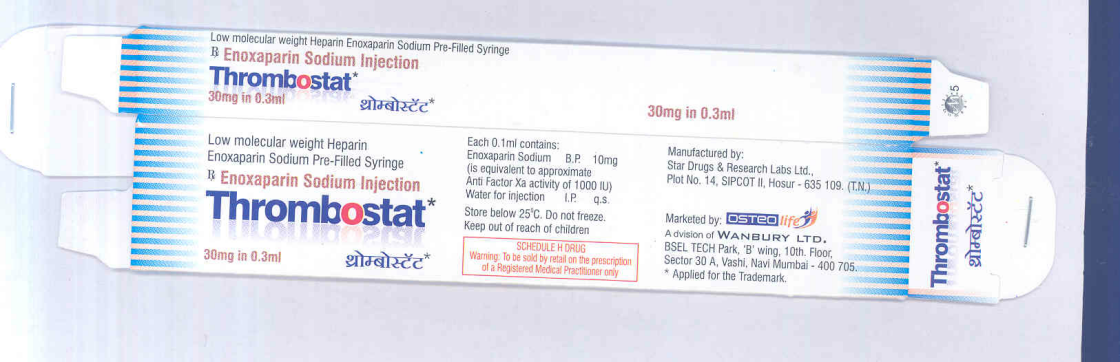 Thrombostat (label) Device mark 1746604 Trademark