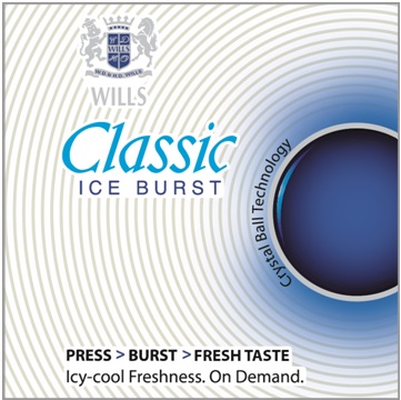 Wills Classic Ice Burst Crystal Ball Technology Device mark 2925979 Trademark