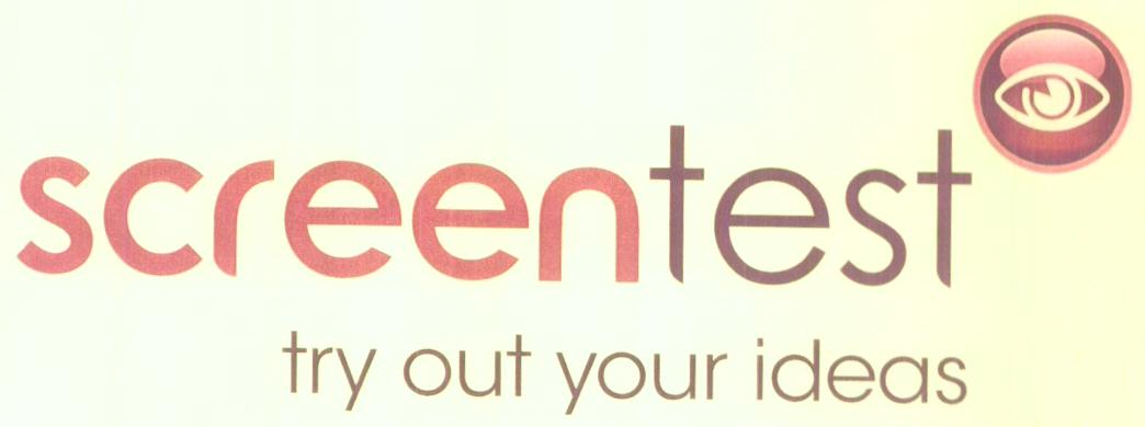 Screentest Try Out Your Ideas (label) Device mark 1623809 Trademark