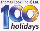 Thomas Cook (india) Ltd. 100% Holidays (label) Device mark 1469677 Trademark