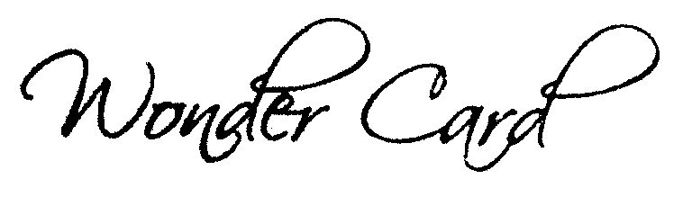 Wonder Card (label) Device mark 1398372 Trademark