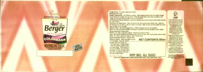 Precious,berger, Color Bank, Weathercoat Classic (label) Device mark 1498705 Trademark