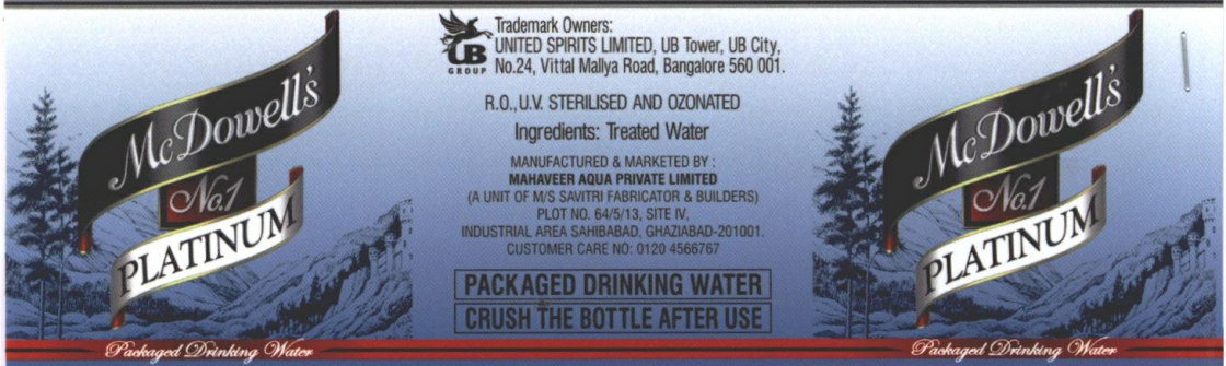 Mcdowell's No.1 Platinum Device mark 2197210 Trademark