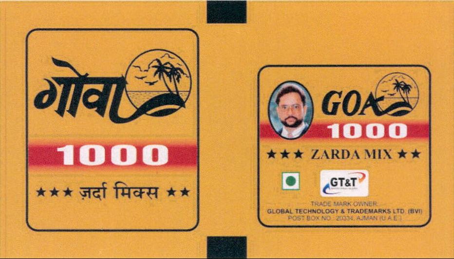 Goa 1000 Zarda Mix Device mark 2111243 Trademark