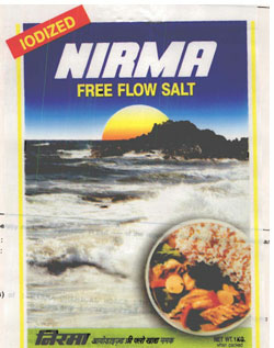 Nirma Free Flow Salt Device mark 796923 Trademark