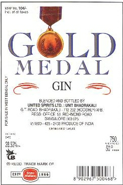 Gold Medal Gin Device mark 1627062 Trademark