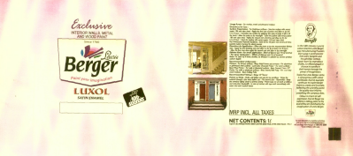 Exclusive, Berger, Luxol (label) Device mark 1498690 Trademark