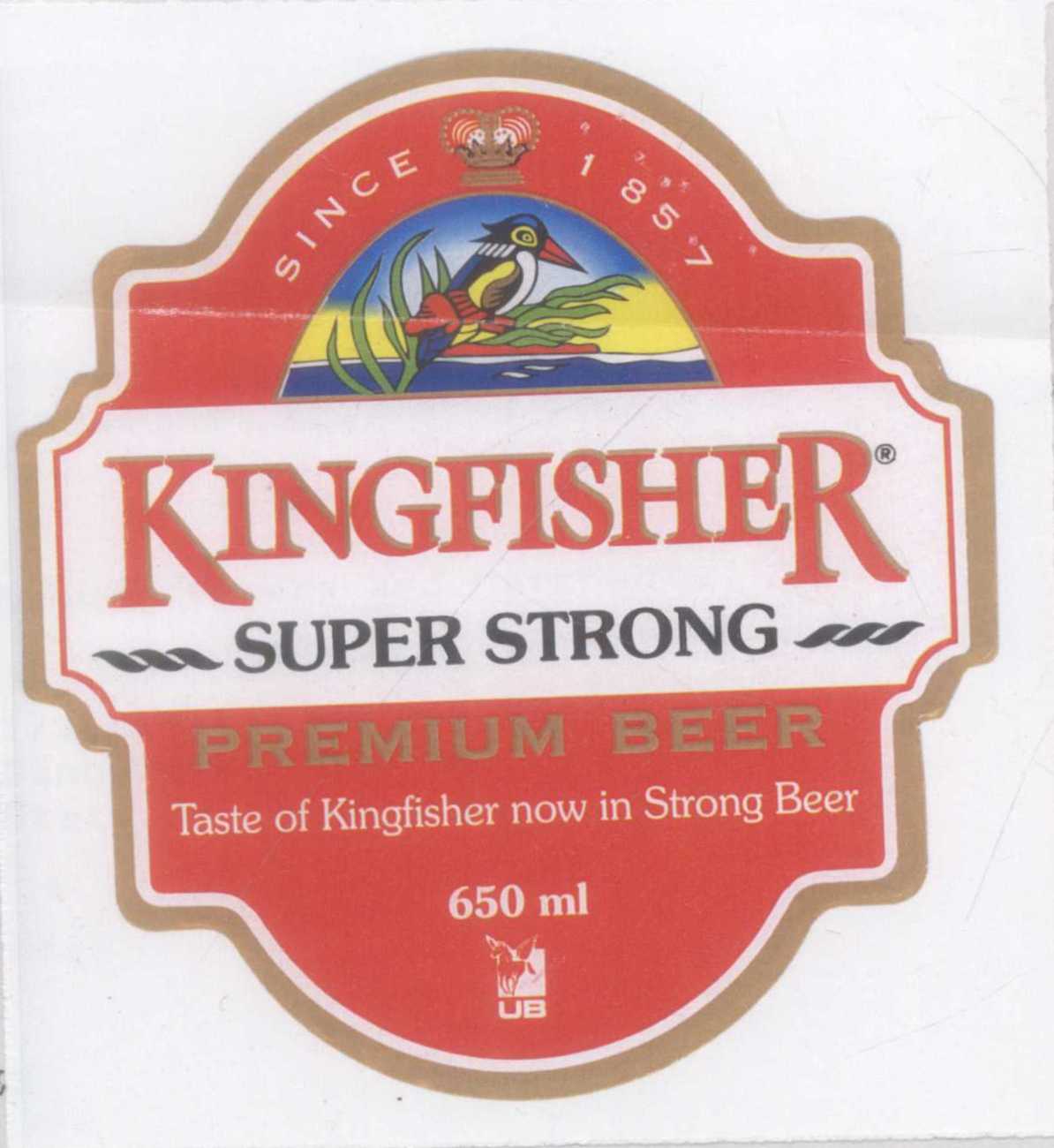 Kingfisher Super Strong Premium Beer (device Of Bird) Device mark 1085992 Trademark