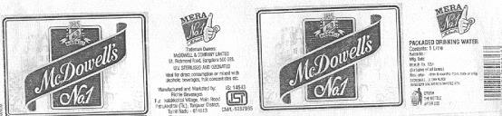 Mcdowell S No.1 (label) Device mark 1125259 Trademark