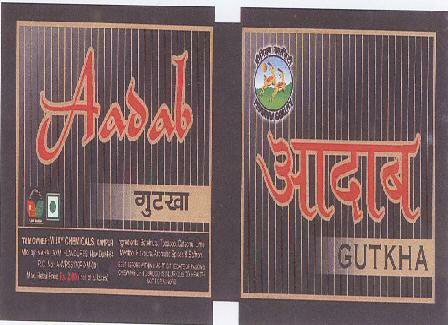 Aadab Gutkha Device mark 1703763 Trademark