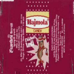 Hajmola Candy [label] [heavy Letters] Device mark 1294846 Trademark