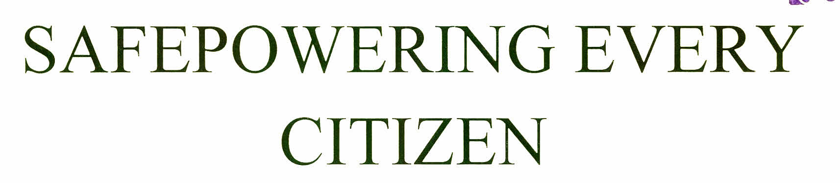 Safepowering Every Citizen Device mark 2939104 Trademark