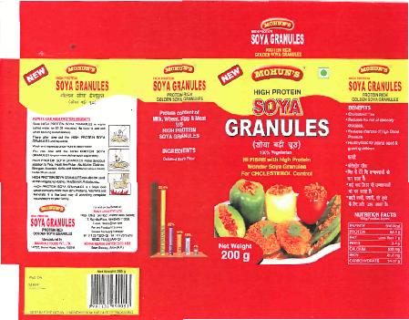 Mohun's Soya Granules (device) Device mark 2305625 Trademark